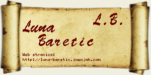 Luna Baretić vizit kartica